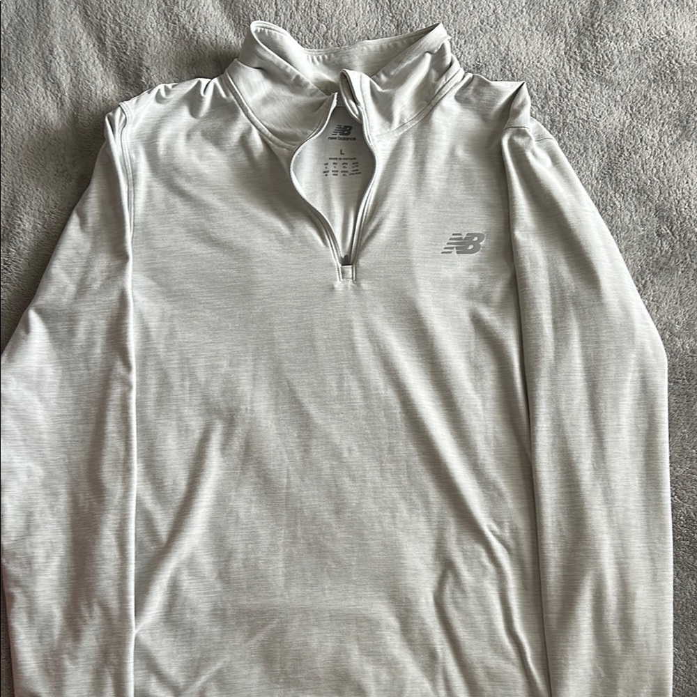 New Balance Gray Quarter-Zip Pullover